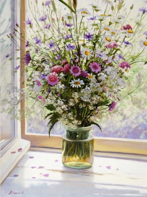 Полевые цветы, х.м., 80х60, 2007г